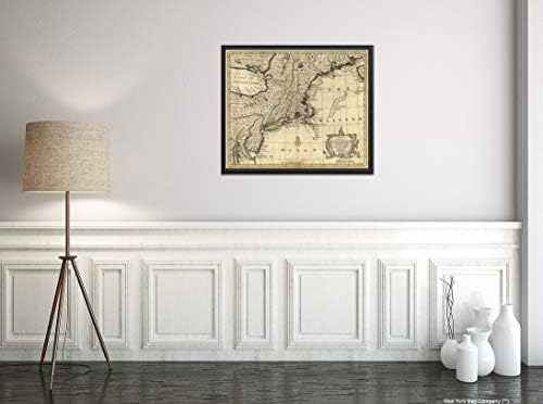 1752 מפה | מפה חדשה ומדויקת של ניו ג'רזי, פנסילבניה, ניו יורק וניו אינגלנד עם